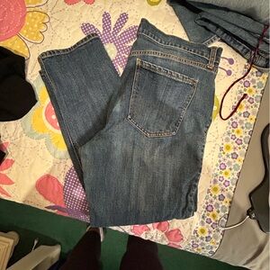 Old Navy Women's Straight Leg Jeans - Dark Blue